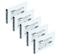 vhbw 5x Batterie compatible avec Datalogic Axist, DL-Axist ordinateur handheld (3200mAh, 3,8V, Li-ion)
