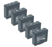 vhbw 5X Batterie Compatible avec Hetronic Harris P7370, P5470, P7300, P7350 opérateur télécommande Industrielle (2500mAh, 3,6V, NiMH)