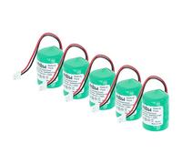 vhbw 5X Batterie Compatible avec Honeywell 8EP420, AG6/WB, ADE RESON8, RESON8, HWAG6S système d'alarme (230mAh, 6V, NiMH)