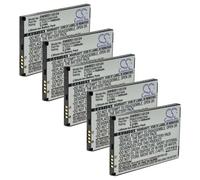 vhbw 5x Batterie compatible avec Honeywell Dolphin 6000 scanner de code-barre POS (1450mAh, 3,7V, Li-ion)