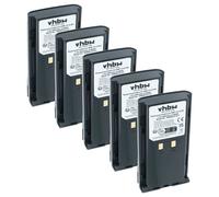 vhbw 5x Batterie compatible avec Kenwood TK-190, TK-180, TK-380, TK-290 pour TK-280, TK-385, TK-290 FuG 11b radio talkie-walkie (1800mAh, 7,2V, NiMH)