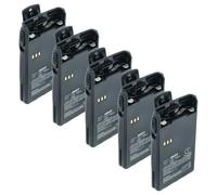 vhbw 5x Batterie compatible avec Luiton LT-3268 radio talkie-walkie (1200mAh, 7,4V, Li-ion) - avec clip de ceinture