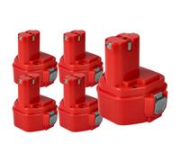 vhbw 5x Batterie compatible avec Makita DA312DWD, DA312DZ, DA312DWF, ML121 Head Lamp, ML120, ML122, DA312DWA outil électrique (3000 mAh, NiMH, 12 V)