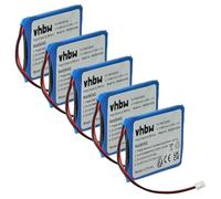 vhbw 5X Batterie Compatible avec Mitel 5614, 5602, 5603, 5613 téléphone Fixe sans Fil (650mAh, 3,7V, Li-ION)