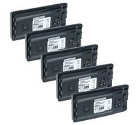 vhbw 5x Batterie compatible avec Motorola CP110, EP150, RDM2070D, A12, A10 radio talkie-walkie (1100mAh, 7,4V, Li-ion) - avec clip de ceinture