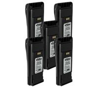 vhbw 5x Batterie compatible avec Motorola DP1400, DP1000, EP450, CP380, CP360, CP340, CP250, CP200XLS radio talkie-walkie (1800mAh, 7,2V, NiMH)