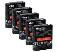 vhbw 5x Batterie compatible avec Motorola FV300, EM1020R, FV500, FV700, FV600, EM1000R, EM1000, FV800 radio talkie-walkie (1500mAh, 3,6V, NiMH)