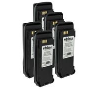 vhbw 5X Batterie Compatible avec Motorola MOTOTRBO DGP6150+, DP3401, DP3400 Radio Talkie-walkie (2600mAh, 7,4V, Li-ION) - avec Clip de Ceinture
