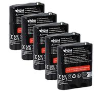 vhbw 5X Batterie Compatible avec Motorola Talkabout T6500R, T6510, T800, T6500, T6530, T82, T82 Extreme Radio Talkie-walkie (1500mAh, 3,6V, NiMH)