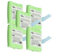 vhbw 5x Batterie compatible avec Motorola TLKR T4, T5, T50, T6, T3, T80, T60, T61, T7, T8 radio talkie-walkie (700mAh, 4,8V, NiMH)