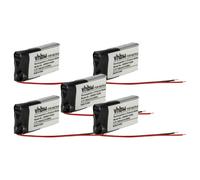 Vhbw 5x Batterie Compatible Avec Plantronics Avaya Awh75n Casque Audio, Écouteurs Sans Fil (140mah, 3,7v, Li-Polymère)