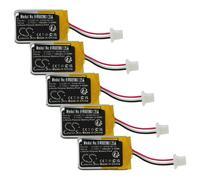 Vhbw 5x Batterie Compatible Avec Plantronics C565 (À Partir De 05/2021) Casque Audio, Écouteurs Sans Fil (140mah, 3,7v, Li-Polymère)