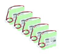 vhbw 5x Batterie compatible avec Schneider Exiway EasyLED éclairage d'issue de secours (800mAh, 4,8V, NiCd)