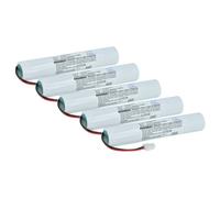 vhbw 5x Batterie compatible avec Schneider TD110333, T-AMB-E OVA58914, T-AMB OVA58911 éclairage d'issue de secours (4000mAh, 3,6V, NiCd)