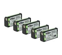 vhbw 5x Batterie compatible avec Sennheiser EK 100 G4, 2015FM, EK 2000, EK 1038, EK 100 G3 casque audio, écouteurs sans fil (1500mAh, 2,4V, NiMH)