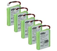 vhbw 5X Batterie Compatible avec Telekom Sinus A201 téléphone Fixe sans Fil (600mAh, 2,4V, NiMH)