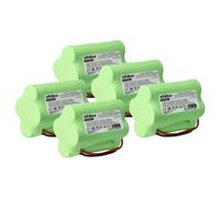 vhbw 5x Batterie compatible avec Uniden BP120, BP-120, BC250D, BC-250D, BC246XLT, BP1000, BC296D, BC-296D radio talkie-walkie (1200mAh, 4,8V, NiMH)