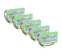 vhbw 5X Batterie Compatible avec Visonic Central PM30, PowerMaster 30 Control Panel système d'alarme (1500mAh, 7,2V, NiMH)