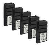 vhbw 5x Batterie compatible avec Yaesu Vertex VXA-220 Pro VI, VXA-300 Pilot III, VXA-300 Lite radio talkie-walkie (1800mAh, 7,2V, NiMH)