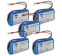 vhbw 5X Batterie Compatible avec Zafferano Pendel, Olivia Pro Mini | pour Olimpia Pro lampe de chevet, de salon (4400mAh, 3,7V, Li-ion)