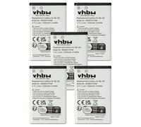 vhbw 5X Batterie Remplacement pour Alcatel 3BN67332AA, 10000058, RTR001F01 pour téléphone Portable (1200mAh, 3,7V, Li-ION)