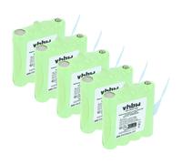 vhbw 5x Batterie remplacement pour BATT8R, KEBT072A, KEBT-072-A pour radio talkie-walkie (600mAh, 4,8V, NiMH)