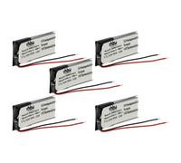 Vhbw 5x Batterie Remplacement Pour Jbl Gsp051230 Pour Casque Audio, Écouteurs Sans Fil (140mah, 3,7v, Li-Polymère)