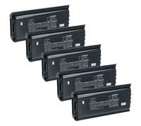 vhbw 5X Batterie Remplacement pour Kenwood KNB-29N, KNB-29, KNB-30A, KNB-30, KNB-53N, KNB-53 pour Radio Talkie-walkie (2500mAh, 7,2V, NiMH)