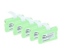 vhbw 5x Batterie remplacement pour Midland AVP14, BATT3R pour radio talkie-walkie (700mAh, 3,6V, NiMH)