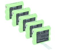 vhbw 5x Batterie remplacement pour Midland PB-X7, BATT10, AVP13 pour radio talkie-walkie (1500mAh, 3,6V, NiMH)