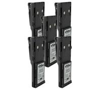 vhbw 5x Batterie remplacement pour Motorola HNN9628R, HNN9701A, HNN9628C pour radio talkie-walkie (1800mAh, 7,5V, NiMH) - avec clip de ceinture