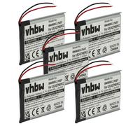 Vhbw 5x Batterie Remplacement Pour Plantronics Pr-423350 Pour Casque Audio, Écouteurs Sans Fil (650mah, 3,7v, Li-Polymère)