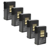 vhbw 5x Batterie remplacement pour Zebra P1031365-059, P1031365-069, P1051378 pour imprimante, scanner, imprimante d'étiquettes (2200mAh, 7,4V, Li-io