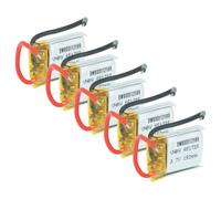 vhbw 5x Batteries compatible avec JJRC H8 Mini, H48 modéle RC (150mAh, 3,7V, Li-polymère, 25 x 17,5 x 7,6 mm, Walkera à 2 broches)