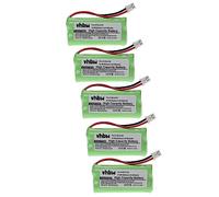 vhbw 5X Batteries Compatible avec Siemens Gigaset A26, A245, A245 Blanc, A245 Duo, A260 téléphone Fixe sans Fil (800mAh, 2,4V, NiMH)