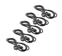vhbw 5x Câble connecteur euro type F pour appareils électriques comme PC moniteur imprimante aspirateur - Prise C5 en trèfle Mickey Mouse, 2m
