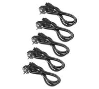 vhbw 5x Câble connecteur euro type F pour appareils électriques comme PC moniteur imprimante robot - Prise C5 en trèfle Mickey Mouse, 1,2m