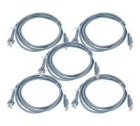 vhbw 5x Câble de données USB 2.0 mâle vers RJ45 mâle compatible avec Datalogic QuickScan QBT2131, QBT2430 lecteur code-barres - Cordon, 2 m gris