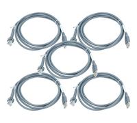 vhbw 5X Câble de données USB 2.0 mâle vers RJ45 mâle Remplacement pour Datalogic CAB-412, 90A051922 pour Lecteur Code-Barres - Cordon, 2 m Gris