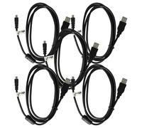 vhbw 5x Câble de données USB (USB standard type A vers appareil photo) compatible avec Panasonic Lumix DMC-SZ10, DMC-SZ3 appareil photo, 150 cm