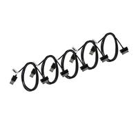 vhbw 5x Câble USB compatible avec Samsung Galaxy Tab GT-P6800 Wifi tablette - Câble 2 en 1 avec charge (type A sur tablette), 120cm, noir