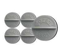 vhbw 5x Capuchon à visser pour filtre à cartouche compatible avec Kärcher A 2004, A 2014 CarVac, A 2054 Me, A 2024 pt aspirateur blanc/gris