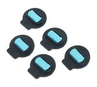 vhbw 5x Capuchons avec mèche, Wick Cap compatible avec iRobot Roomba Combo St8390, St8360 robot aspirateur laveur - Éponge de mouillage noir / bleu