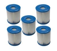 vhbw 5X Cartouches filtrantes Compatible avec Bestway Flowclear 58381 (1,249 l/h) Piscine Pompe de Filtration, Filtre à Eau Blanc/Bleu