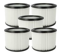 vhbw 5x Cartouche filtrante compatible avec Hitachi / Hikoki RP300YDL, RP300YDLWA, RP300YDLWAZ aspirateur - Filtre pour particules fines, plastique