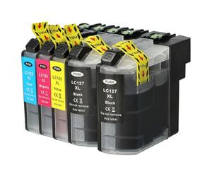 vhbw 5X Cartouches Compatible avec Brother DCP-J4110W, DCP-J4110DW, MFC-J4310DW, MFC-J4510DW, MFC-J4410DW imprimante avec Puce