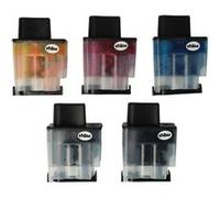 vhbw 5x cartouches compatible pour Brother MFC-410CN, MFC-420C, MFC-420CN, MFC-425 imprimante - Set cyan, magenta, jaune, noir G