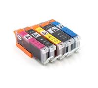 vhbw 5x cartouches compatible pour Canon Pixma TS8051, TS8052, TS8053 imprimante - Set cyan, magenta, jaune, Noir, photo noir