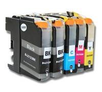 vhbw 5x cartouches d'imprimante avec chip compatible avec Brother DCP-J132W, DCP-J152W, DCP-J152WR - kit 1x cyan, 1x magenta, 2x noir, 1x jaunir G