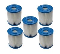 vhbw 5x Cartouche filtrante compatible avec Bestway Flowclear 58381 (1,249 l/h) piscine pompe de filtration - Filtre à eau, blanc / bleu
